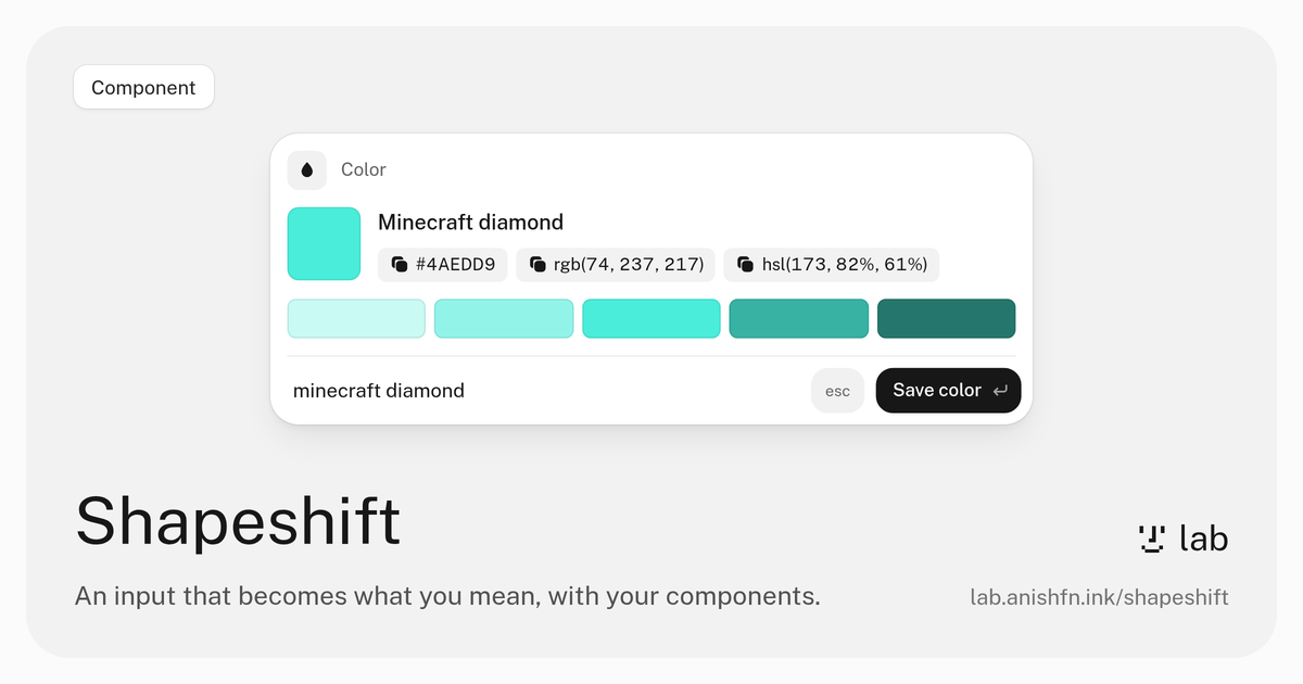 Shapeshift · lab